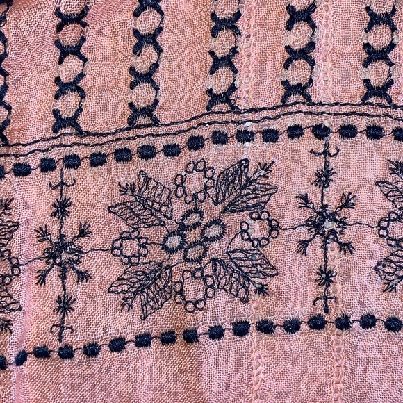 Prana fringed and embroidered scarf/wrap. - Picture 5 of 5